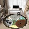 1pc We Bare Bears Office Round Area Rug, Under Office Chairs Bedroom Living Room Home Decor, Room Deco, Available In Various Sizes