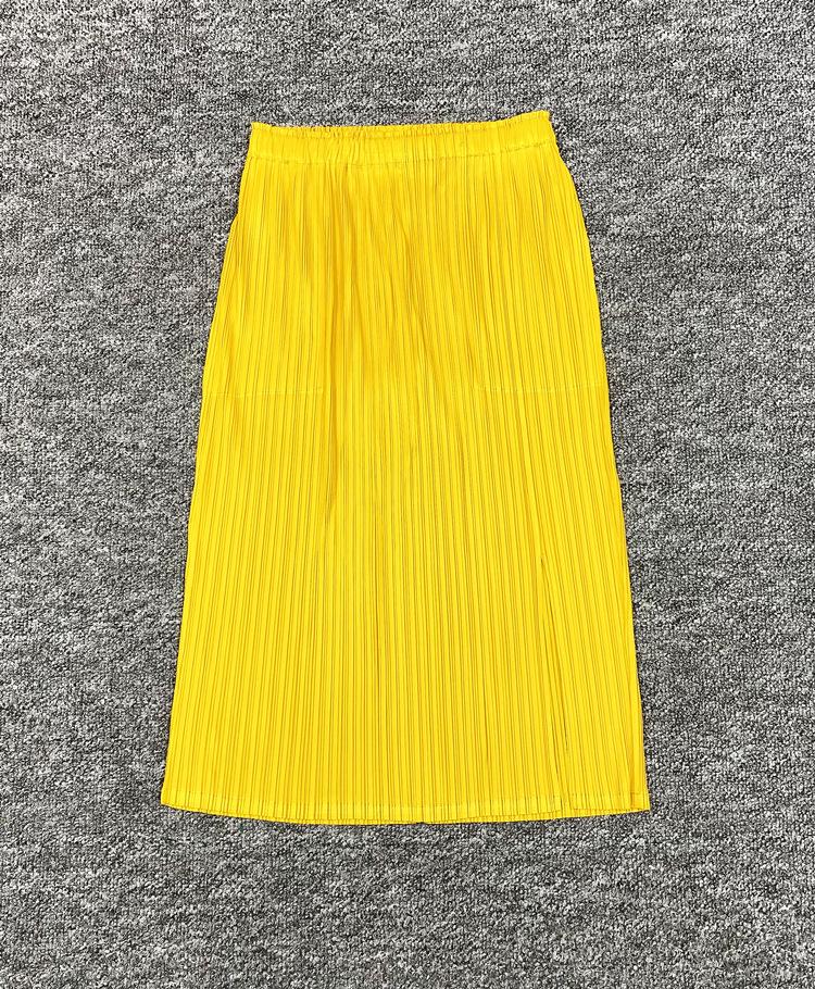 Kadın Miyake Pileli A-Kesim Etek, Büyük Beden, Yaz 2025 Koleksiyonu