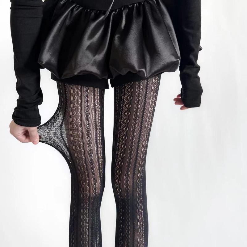 

Kave 1 пара Лолита Винтажные Колготки Женская Мода Ажурные Колготки Скульптурная Сетка Женские Чулки Для Платья 2025 Весенние Леггинсы one size