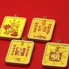 Caishun Gilded Tangka Pendant: Fortune, Wealth & Prosperity Necklace with Five Roads & Big Dipper