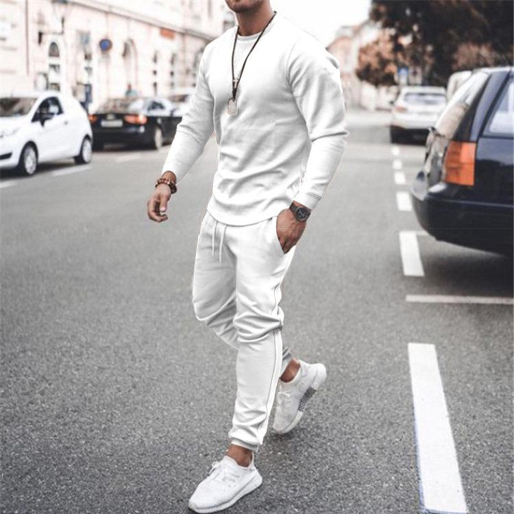 Autumn Men's Long-sleeved Casual Suit Trendy Fashion Sports Two-piece Suit Spot