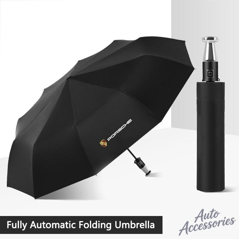 Car Automatic Folding Windproof Sunshade Umbrella Sticker For Porsche Cayenne Panamera Macan 911 718 Taycan Cayman 918 Pajun 928 RJ2