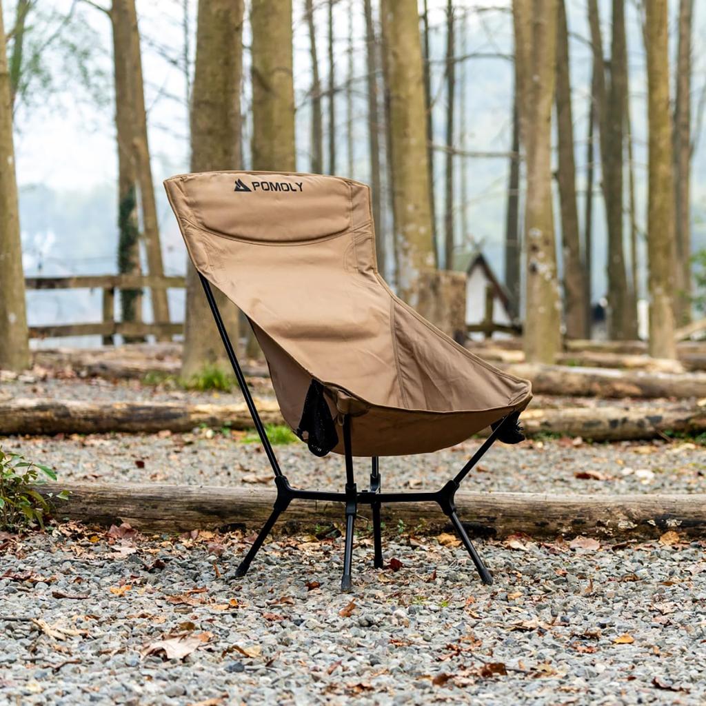 POMOLY MOK Pro S1 a large folding camping chair with a 200kg weight capacity and lightweight side mesh perfect for camping in your outdoor and