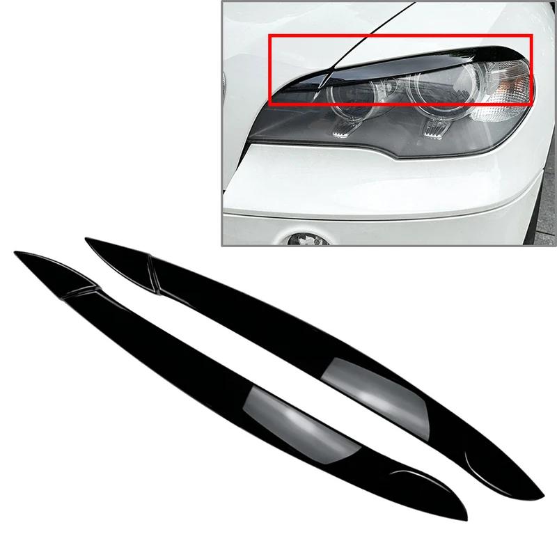 Copertura Coperchio Sopracciglia Palpebra Lampada Fari Auto Per BMW X5 E70 2008 2009 2010 2011 2012 2013