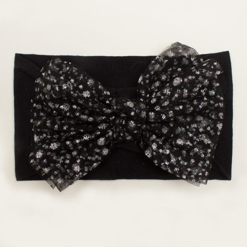 Summer New Baby Hair Accessories, Soft Nylon Mesh Bow Headband, Children's Seamless Headscarf Jewelry