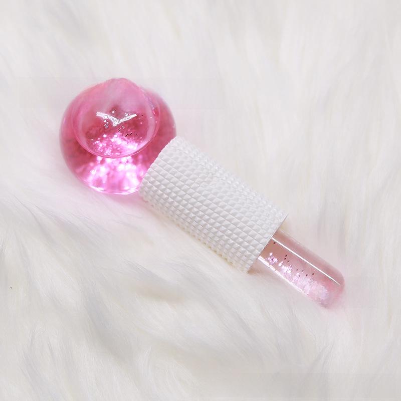 In-Stock Rose Quartz Ice Wave Facial Massage Beauty Ball