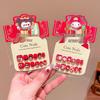Children's Kuromi New Year Nail Stickers - Self-Adhesive, Festive Wearable Nails