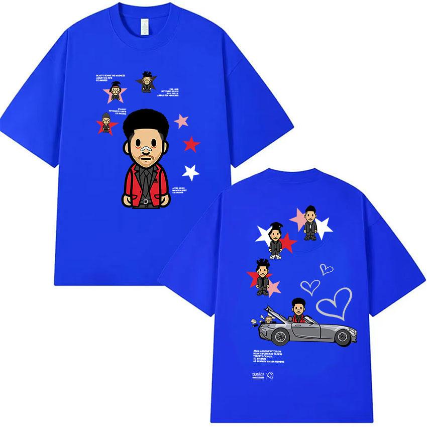 Rapper THE WEEKEND Tour Album 2026Summer Mens Luxury Retro High Quality Fashion Casual Cotton Oversized Tshirt Street Wear Y2K