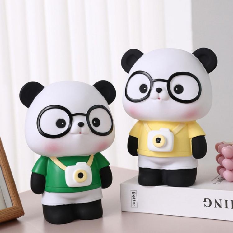 Convenient Coin Collector Animal Shaped Money Saving Jar Panda Piggy Banks Decor