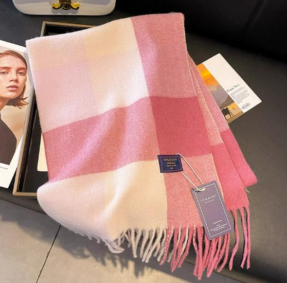 Women's Classic British Style Black & White Plaid Scarf, Winter Imitation Cashmere Shawl, Dual-Use Chessboard Design for Couples