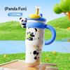 Large Capacity 1250ml Cute Cartoon Insulated Tumbler Straw Cup with Handle for Women Hiking Use