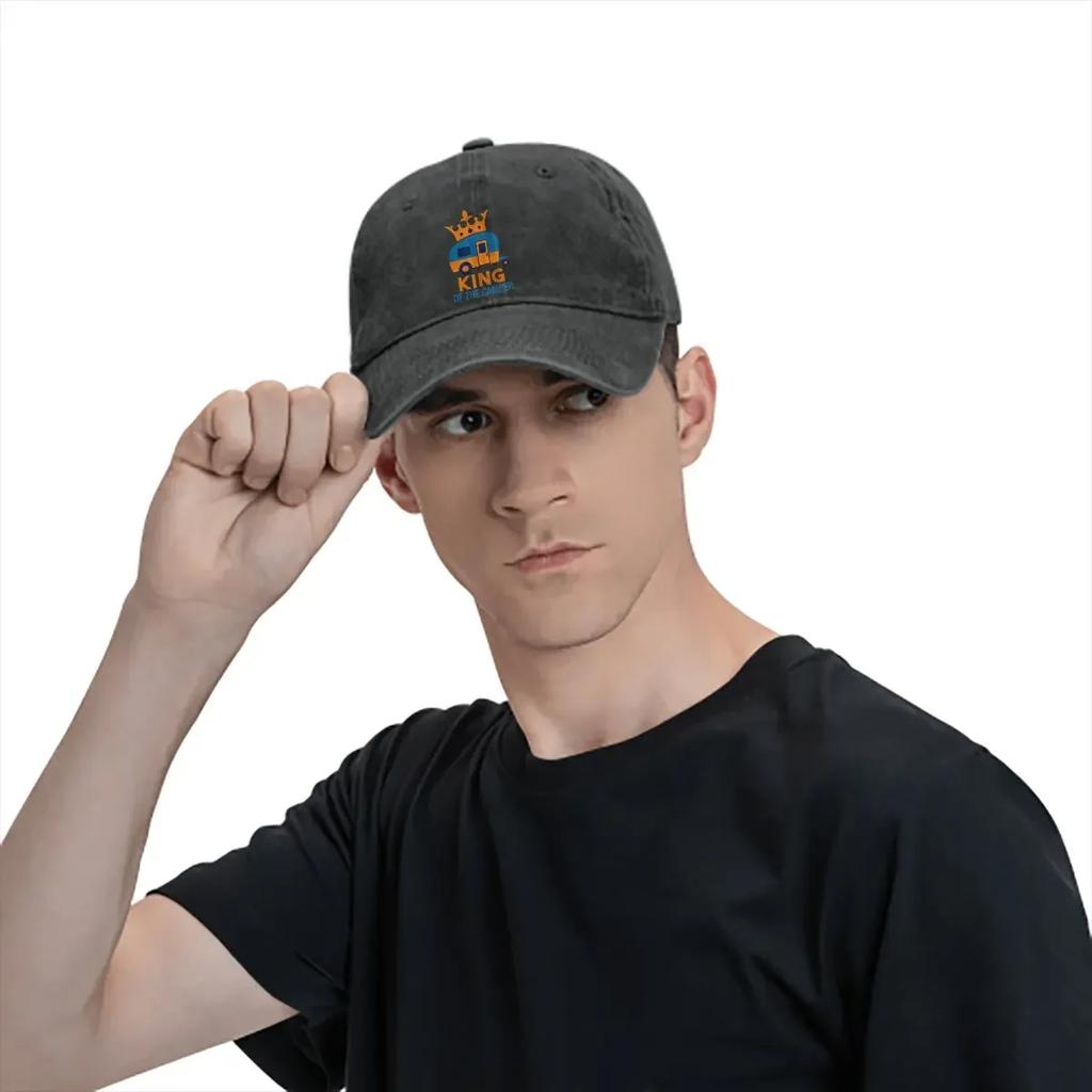 Summer Cap Sun Visor Kinf Of The Camper Hip Hop Caps Camper Camping Cowboy Hat Peaked Hats