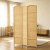 3-Piece Wooden Folding Screen, Foldable Room Divider for Living Room and Bedroom