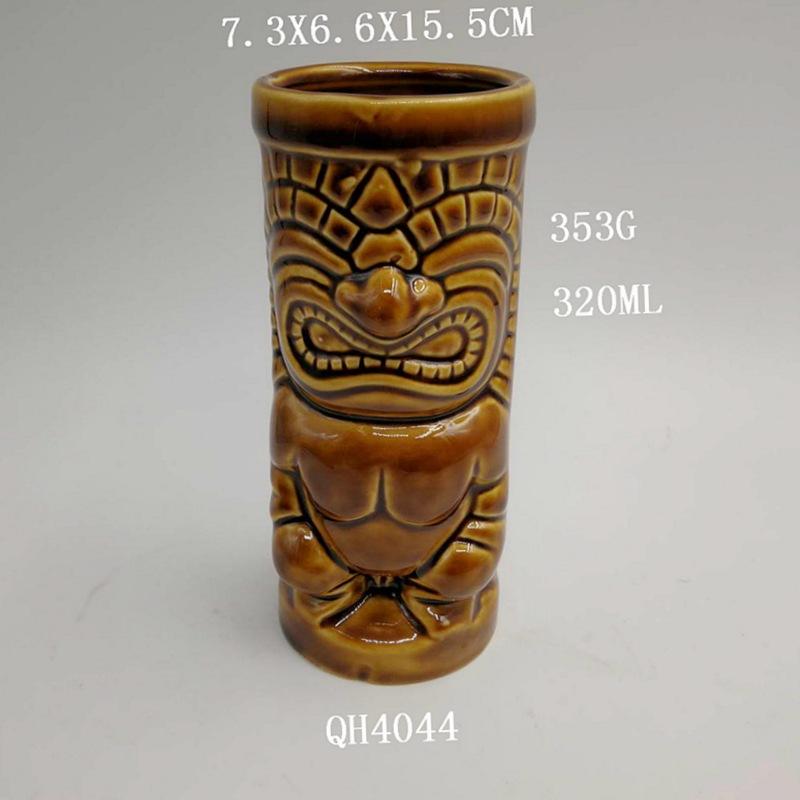 Hawaiian Ceramic Cup TIKI Creative Cocktail Cup Embossed Water Cup Tiki Cup Zombie Face
