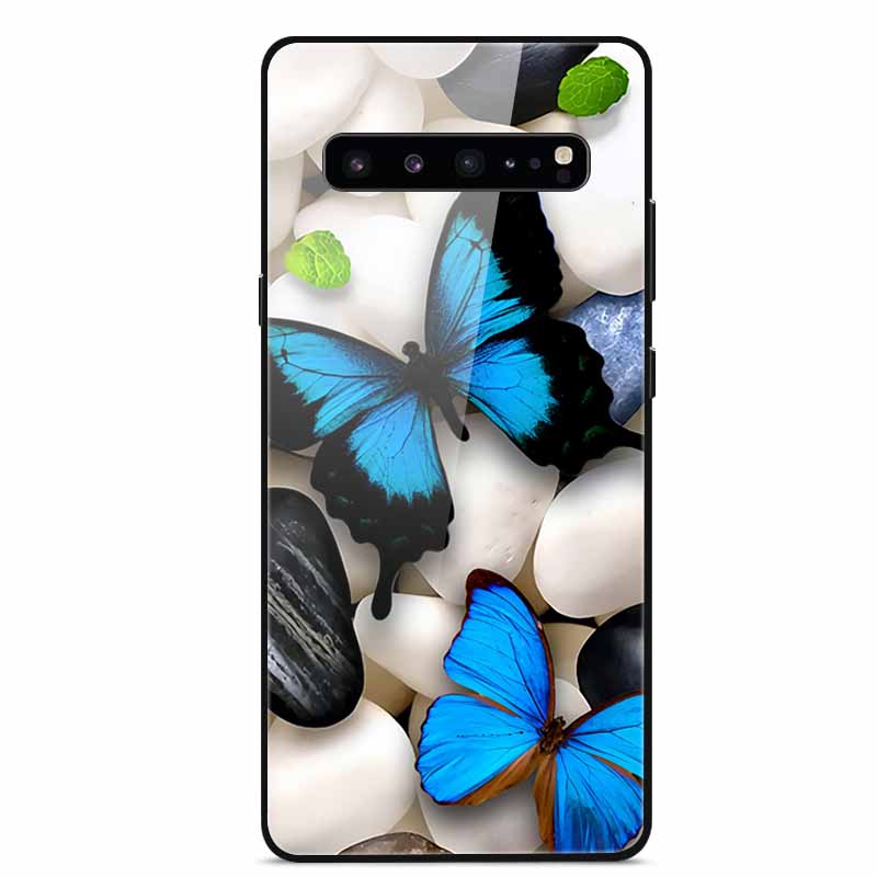 For Samsung S10 5G Case S10e S9 S8 S7 Edge Luxury Tempered Glass Hard Back Cover For Samsung Galaxy S10 Plus Lite TPU Bumper