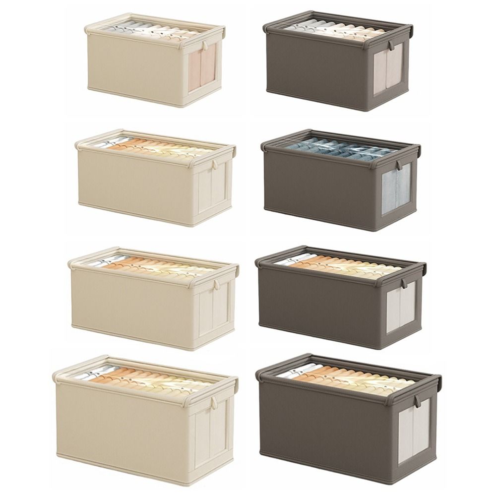 

Большая вместимость органайзера для рубашек, складная корзина для хранения одежды, бытовая Beige L