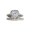 Double two-in-one combination ring, European and American love diamond women's ring