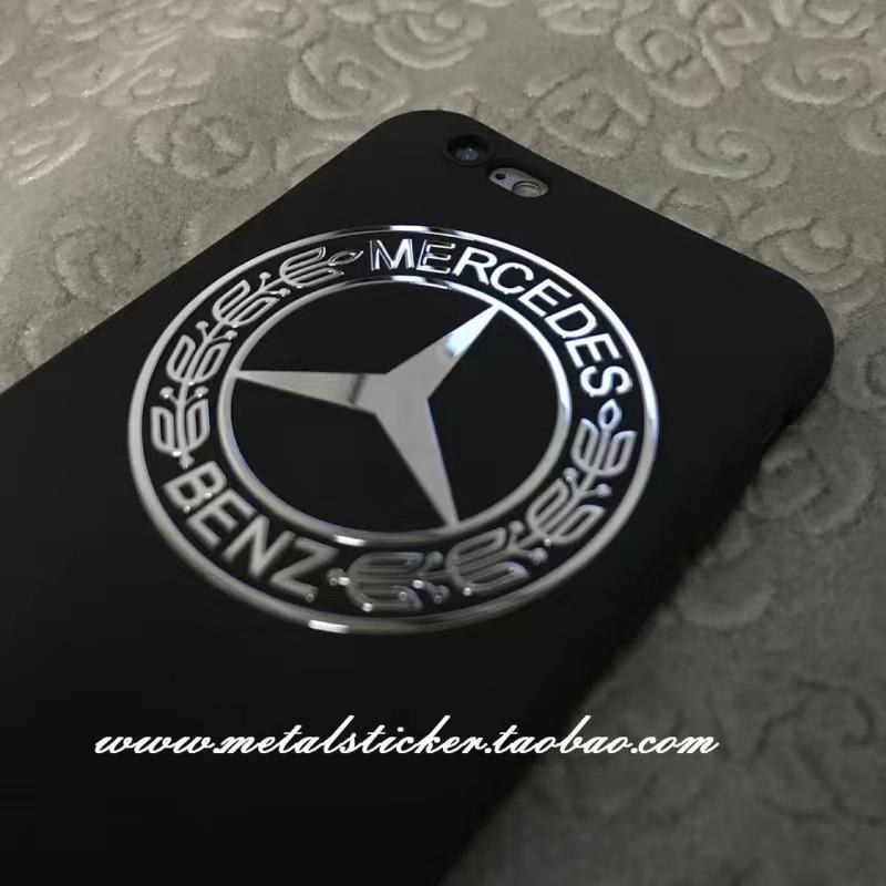 3cm 5cm Round Wheat Star Badge Thin Nickle Logo Car Sticker for Mercedes Benz Window Windshield Ipad Phone Accessory Logo