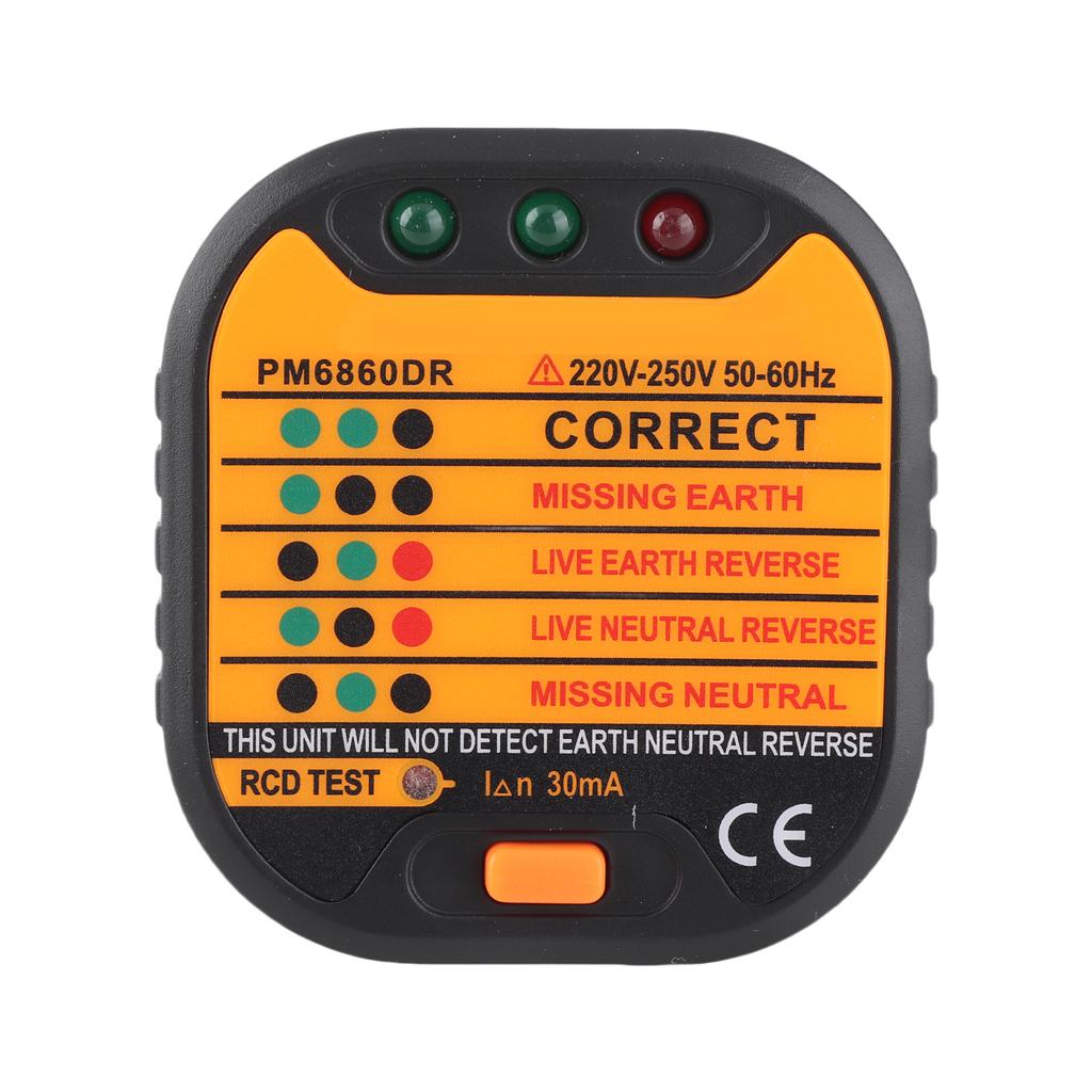Socket Tester Portable Plug Outlet Circuit Tester Polarity Voltage Tester Socket Finder Electric Socket Outlet Voltage Tester Outlet Detector