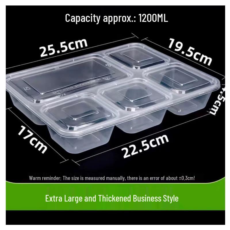 Saikeyou Disposable PP Plastic Takeout Meal Boxes