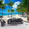 3D Photo Wallpaper Seaside Coconut Tree Beach Scenery Wall Mural Wall Paper For Living Room 3D Mural