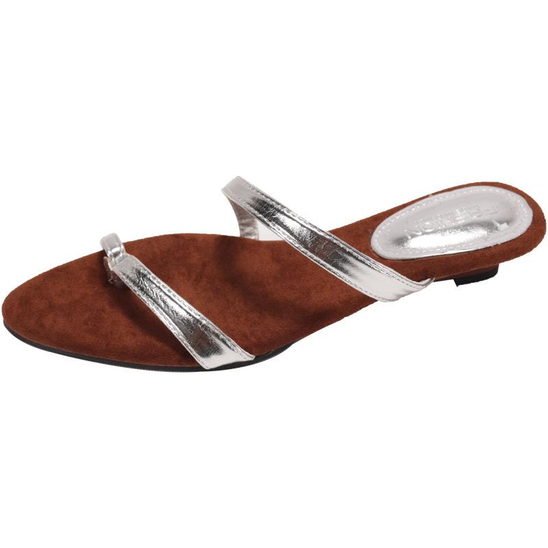 Wedge Heel Slippers Women's Outer Wear In the Summer of 2025, New Style with Skirt Height Increase, One-word Drag Muffin Bottom Cool Slippers Tide