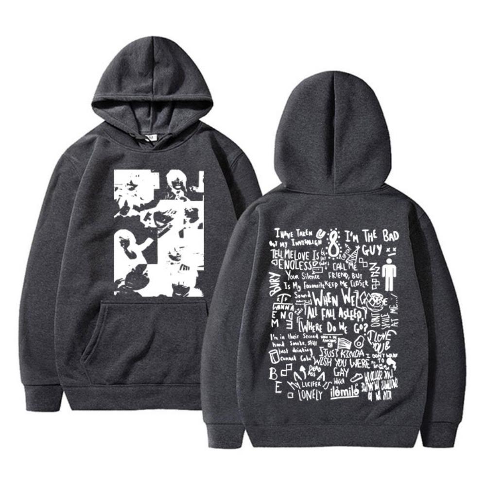 When We All Fall Asleep Where Do We Go Double Sided Graphic Hoodie Men Women Fashion Pullover Men's Oversized Sweatshirt