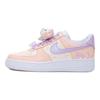 Nike Air Force 1 Little Fox Belle Slip Resistant Abrasion Resistant Low top Skateboard Shoes Women's White Pink DD8959-100(Team69-)