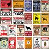Warning Danger Metal Aluminum Signs Beware Of The Dog Cat Poster Vintage Wall Plaque Courtyard Garden Bar House Man Cave Decor