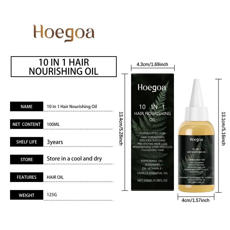 Hoegoa Rosemary Nourishing Hair Oil - Strengthens And Moisturizes Hair, Nourishes Scalp And Hair
