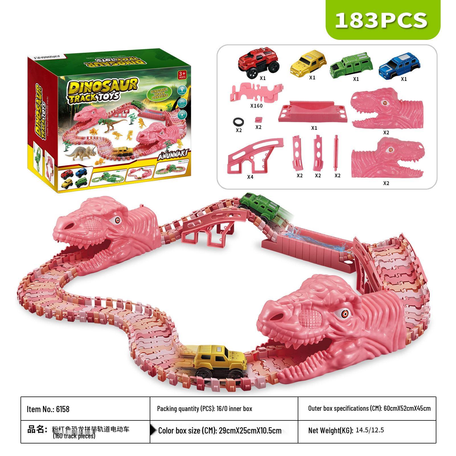 

Набор треков с динозаврами «Сделай сам» с электрической машинкой и сменными корпусами