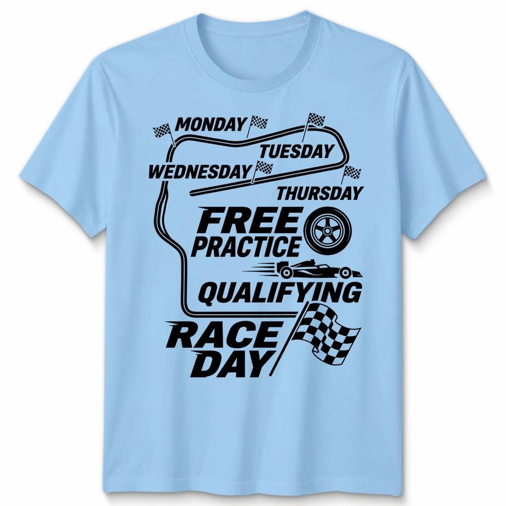 Unisex F1 Formula 1 Days Of The Week T Shirt Handmade Racing Fan Gift Tee