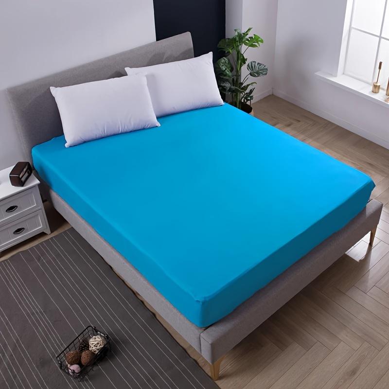 Safe Waterproof Mattress Cover Soft Comfortable Breathable Bed Cover with Elastic Band Fit Machine Washable Single Double Size