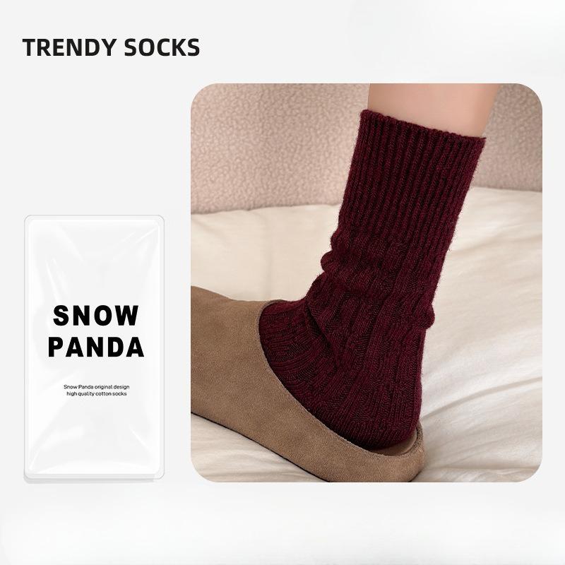 Wool Mid-calf Socks - Children's Winter Thick and Warm Sleeping Socks - Retro Multi-purpose Long Socks - Women's Socks