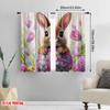2pcs,2D Plane Printing Contemporary Curtains Spring Bunny Bliss Polyester (without Rod) Home Decor for Bedroom, Living Room,