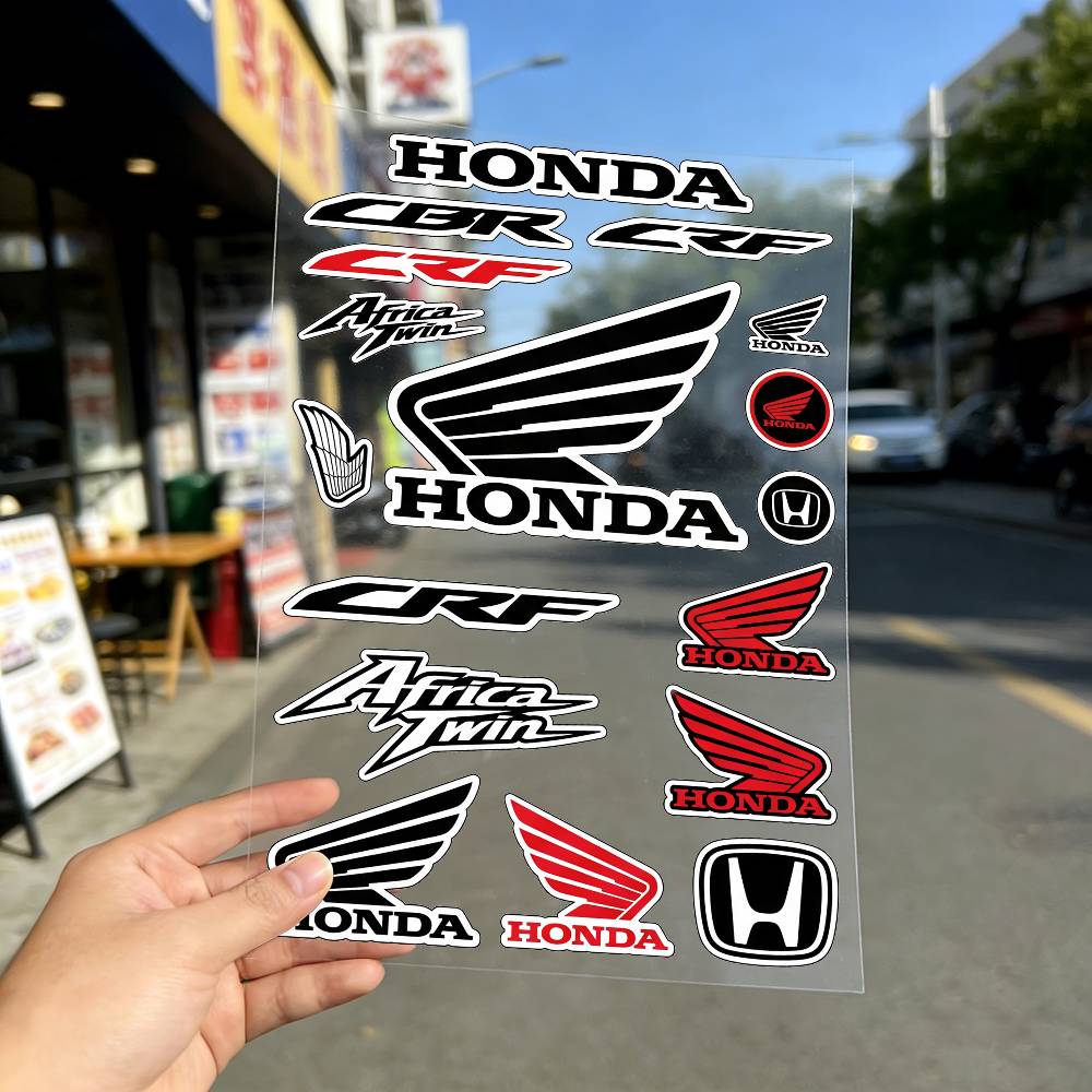 vdbn2 FOR HONDA RACING Waterproof Reflective Scratch Cover Sticker Universal Decor Decal For Car Motorcycle Helmet Refrigerator
