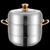 32cm Stainless Steel Double-Layer Steamer Pot