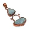 Aquamarine Copper Electroformed Pendant, Handmade Gemstone Pendant Jewelry, Gifts For Wife Brand New Pendant