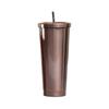 1Pc 500ml Outdoors 750ml In-vehicle Insulated Cup Winter Stainless Steel Coffee Cup Straw