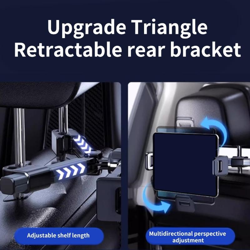 Car Backseat Mount Entertainment Holder for Tablets Phone, 360 Degree Rotatable, Long Drives Family Trips Easy to Clean