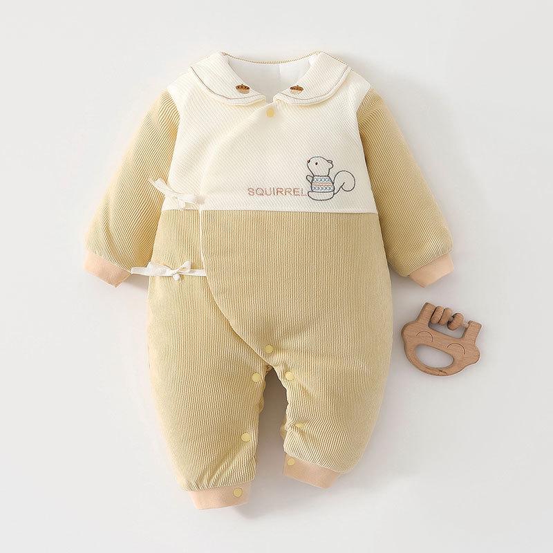 Garden Little Rabbit 120g Pure Cotton Padded Butterfly Bodysuit for Newborns - Autumn/Winter Collection