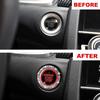 WINKA Car Engine Start Stop Button Cover Bling Accessories for Car 2pcs Ignition Ring Caps Keyless Push Start Button Ring Cap Interior Decoration