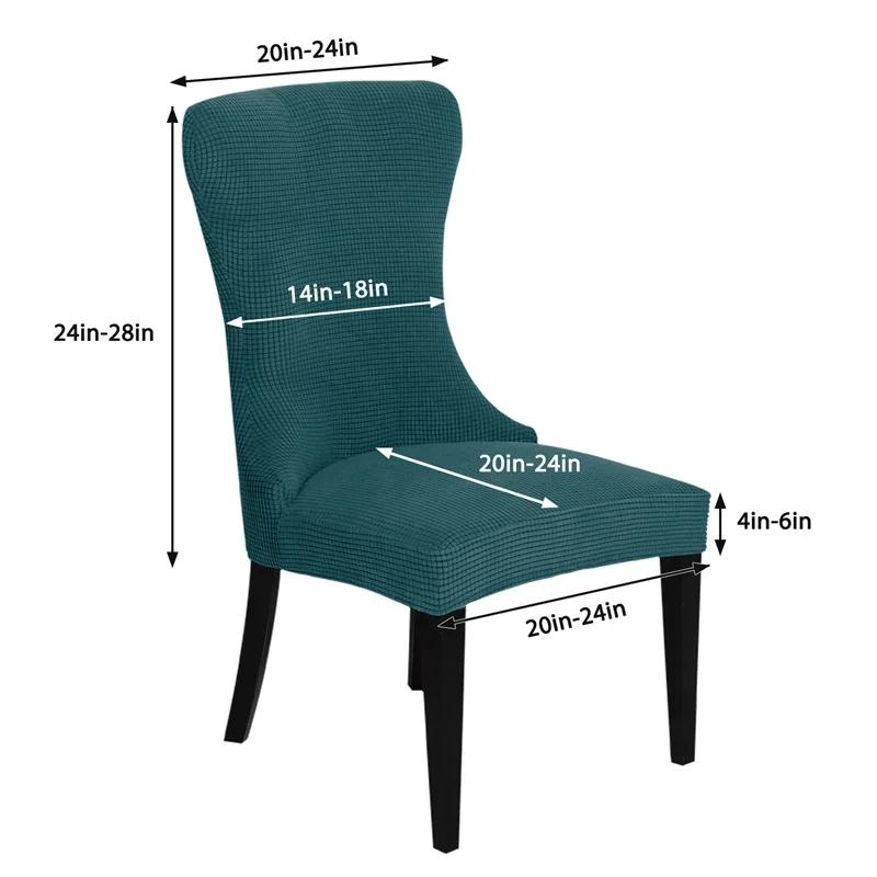 4Pcs/Set Soft Velvet Chair Covers Elastic Dining Chair Slipcovers Stretch Spandex Chair Seat Cover for Hotel Home Living Room