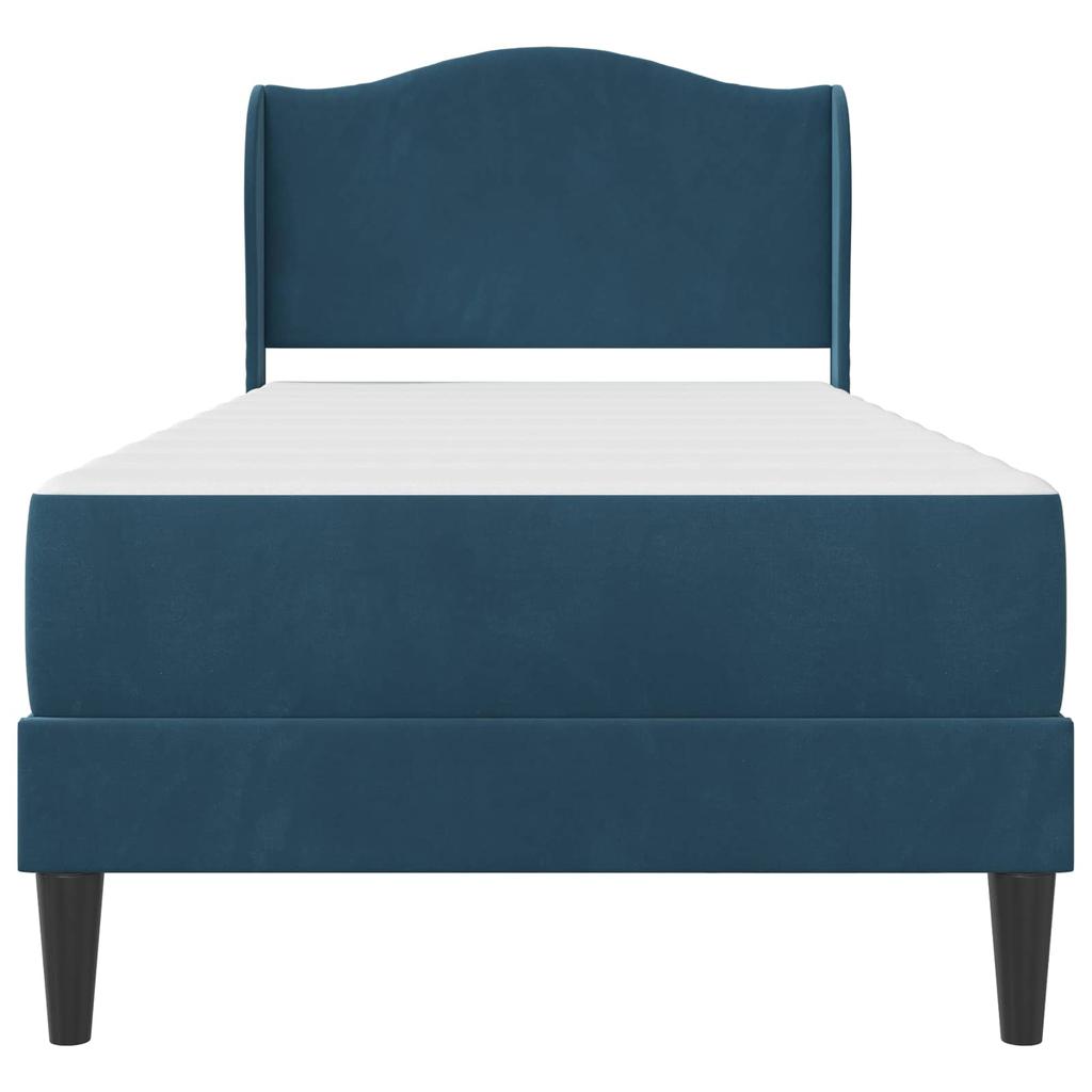 Bed Frame with Headboard Blue 80 X 200 Cm Velvet