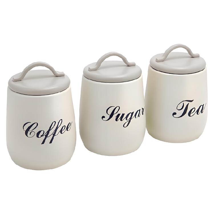 

Sealable Container Stylish Galvanized Iron Canister With Lid Kitchen Storage Jar For Coffee Candy Dry Ingredients 1