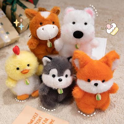 Cartoon Small Animal Elephant Panda Pendant Plush Toy Doll Capybara Doll Girl Bag Keychain