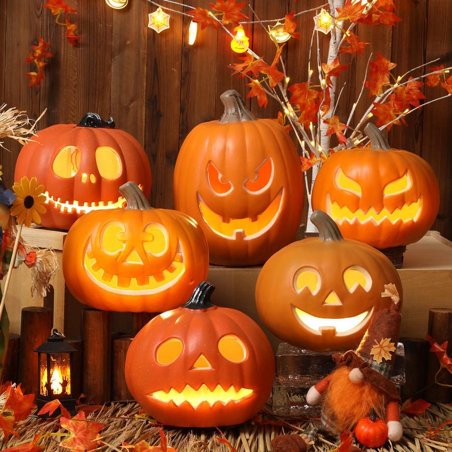 Luminous Large Halloween Pumpkin Lantern: Outdoor Decoration & Shopping Mall Display Props