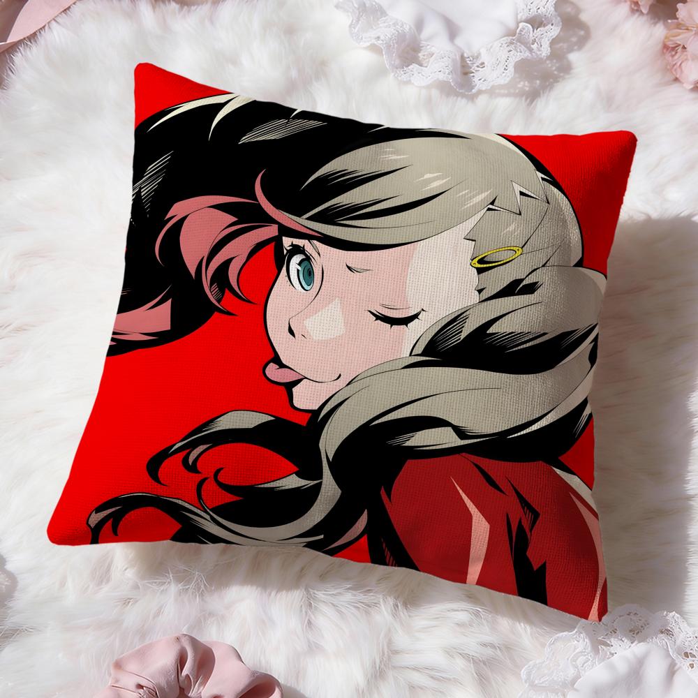 Game p-Persona 5 Cushion Cover Premium Comfort Reversible Pillow Cove -Two In One Design for Any Room & Car Interior