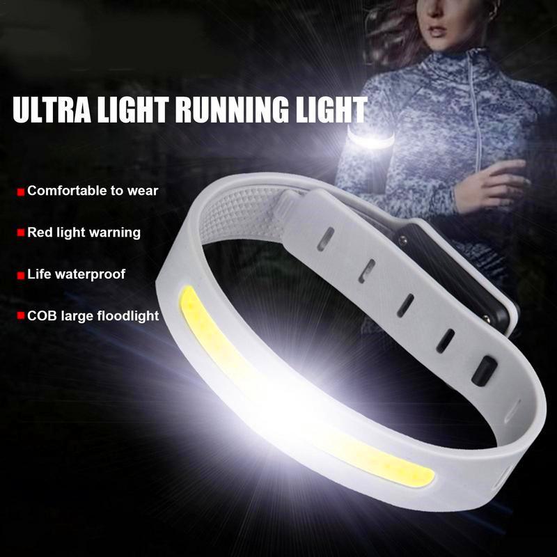 LED Night Running Wrist Guard Light Outdoor Camping COB Charging Light Sports Running Cycling Light Flashlight Built-in Battery
