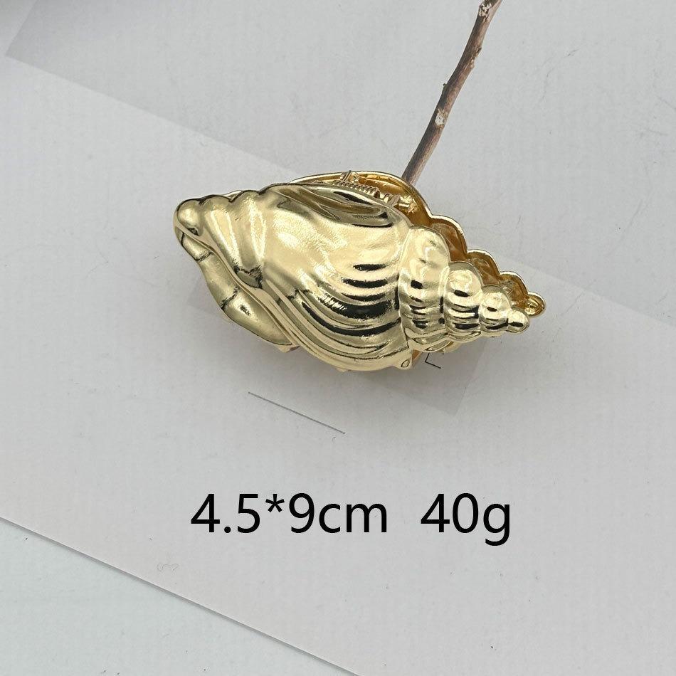 

1pc Metallic Seashell Hair Claw Beach Inspired Designs Perfect for Boho Chic Styles Summer Vacations Elegant Hair Accessories